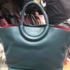Balado Tote Bag (Dark Teal Leather Luxury Women’s Handbag)