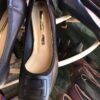 Black Pointed Toe Flats (Leather Square Buckle Women’s Flat Shoes)