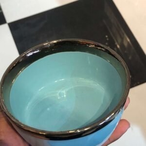 Blue Gold Mandala Ceramic Bowl