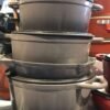 Grey Enamel Cast Iron Cookware Set (Premium Non-Stick Kitchen Pot Collection)