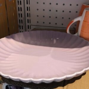 Lavender Ceramic Serving Dish (Scallop Edge Elegant Serving Bowl)