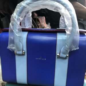 Lavishique Structured Handbag (Blue and White Luxury Fashion Tote Bag)