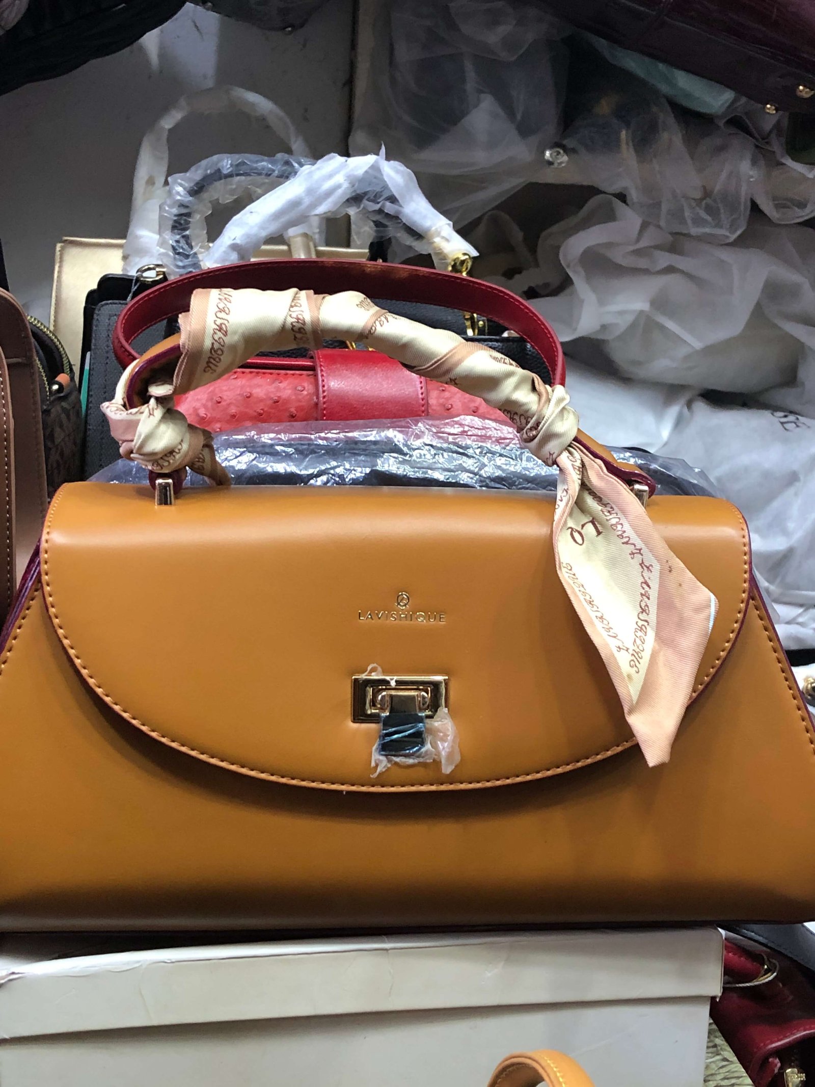 Lavishique Women’s Satchel (Tan Leather Luxury Fashion Handbag)