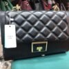 Women's Black Diamond Quilted Flap Bag