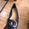 Women's Black Pebbled Leather Ballet Flat Shoe