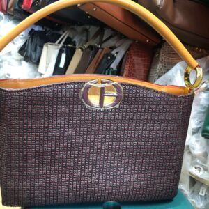 Women's Burgundy Embossed Leather Handbag