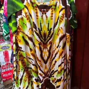 Vibrant Multi-Color African Boubou Maxi Dress – Silk Tie-Dye Kaftan (Free Size)