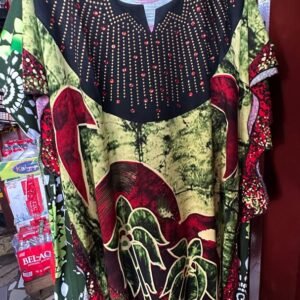 Women's African Print Boubou Kaftan Maxi Dress