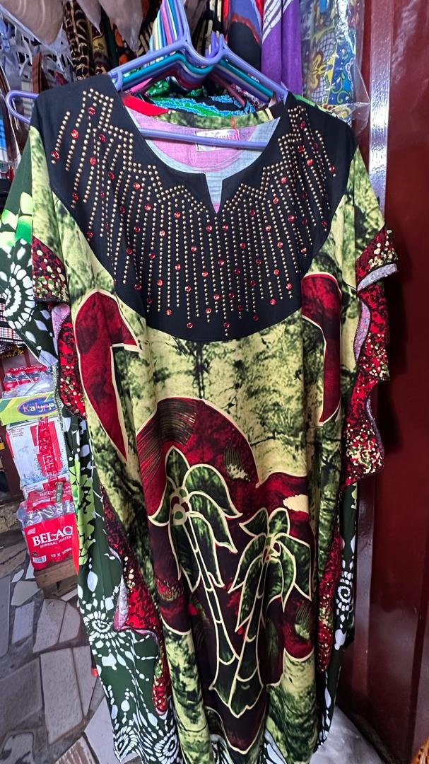 Women's African Print Boubou Kaftan Maxi Dress