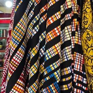 Vibrant Geometric African Print Sleeveless Maxi Dress