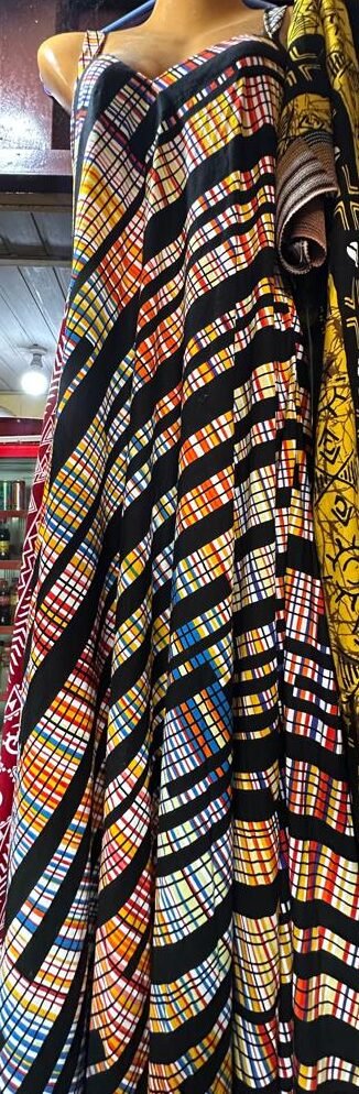 Vibrant Geometric African Print Sleeveless Maxi Dress