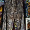 Unisex African Wax Print Wide-Leg Pants – Gold & Black Ankara Trousers