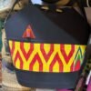 Handcrafted Afrocentric Drawstring Backpack – Premium Canvas & Traditional West African Geometric Pattern